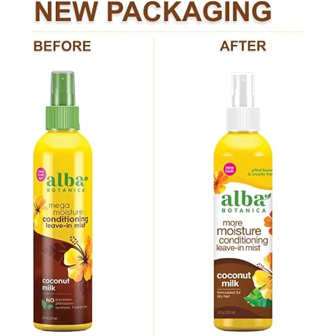 Alba Botanica COCONUT MILK LEAVE-IN MIST MORE MOISTURE CONDITIONING 237 ML - Image 3